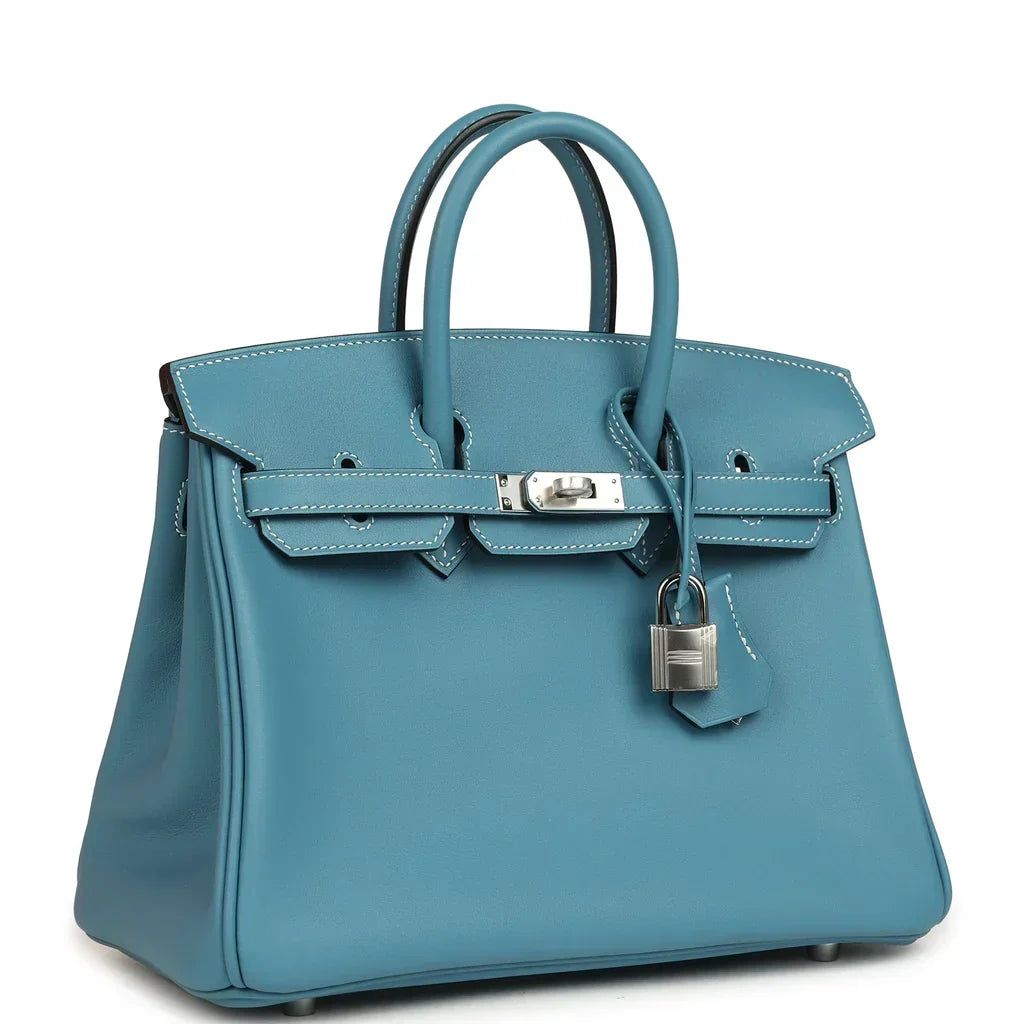 Hermès Birkin 25 Blue Jean Swift Palladium Hardware