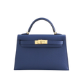 Hermès Kelly Mini Epsom Blue Navy Gold Hardware