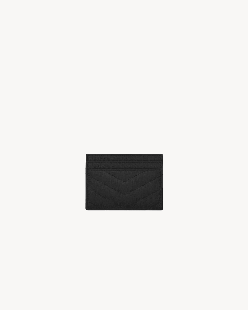 Saint Laurent Cassandre quilted card case in lambskin