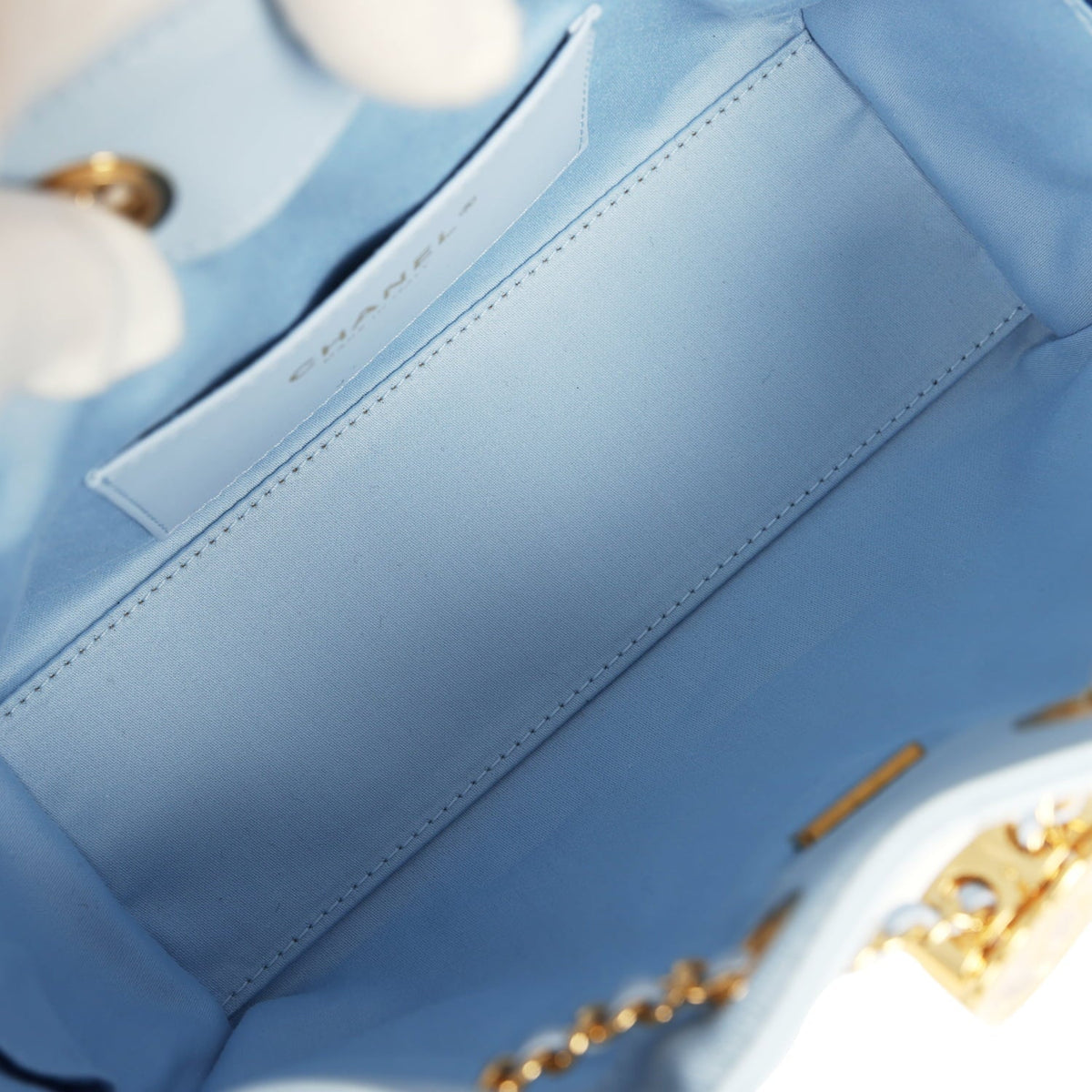 Chanel Mini 25 Hobo Bag Light Blue Caviar