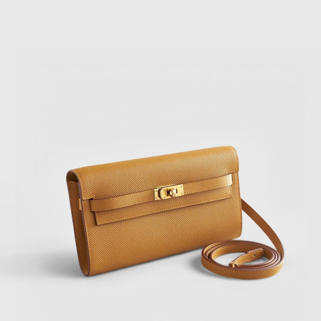 Hermès  Kelly To Go Epsom Sesame Gold Hardware