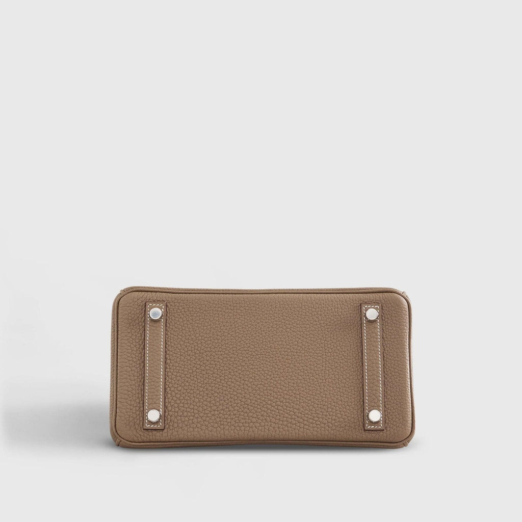 Hermès Birkin 25 Togo Etoupe Palladium Hardware Retourne