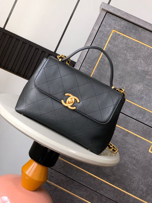CHANEL LARGE FLAP BAG WITH TOP HANDLE