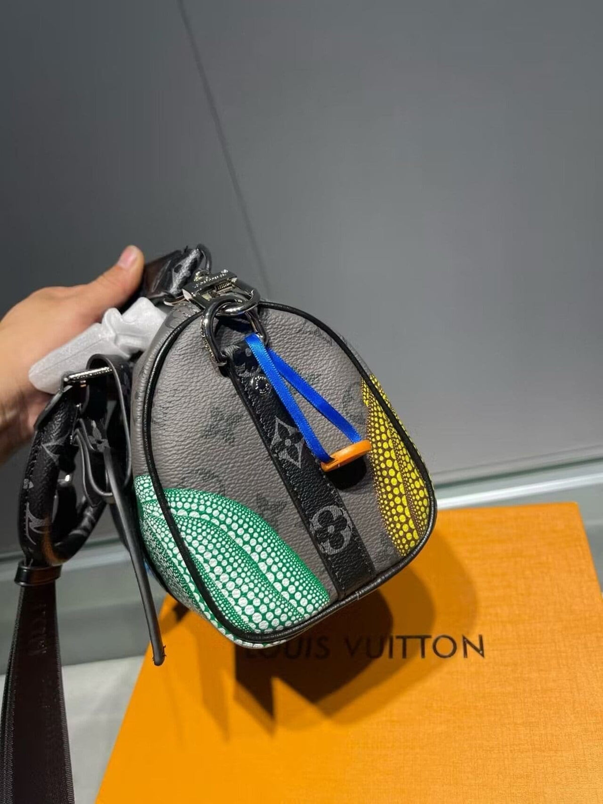 Louis Vuitton Kusama Reverse Monogram Eclipse Keepall 25